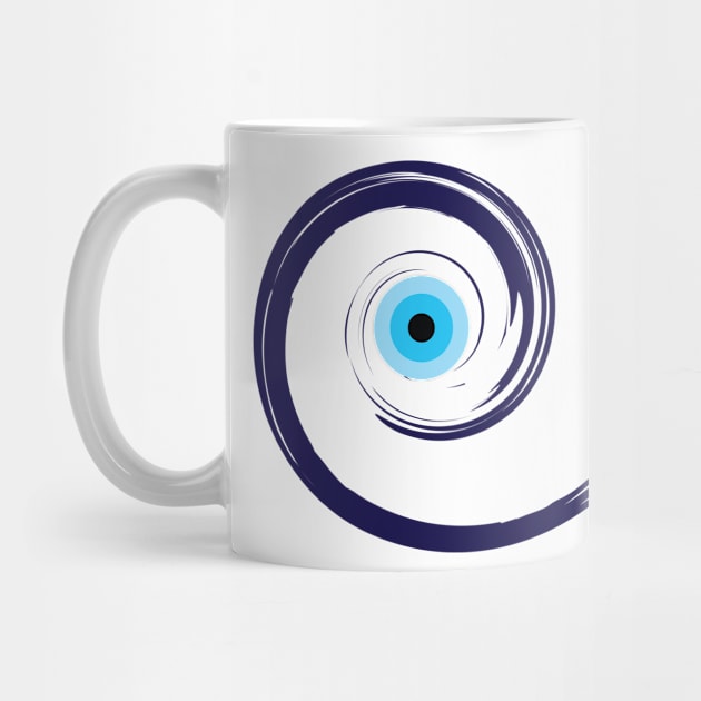 Evil Eye Artistic Blue Greek Symbol Of Protection by ProjectX23 Orange